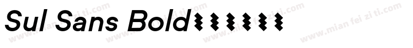 Sul Sans Bold字体转换
